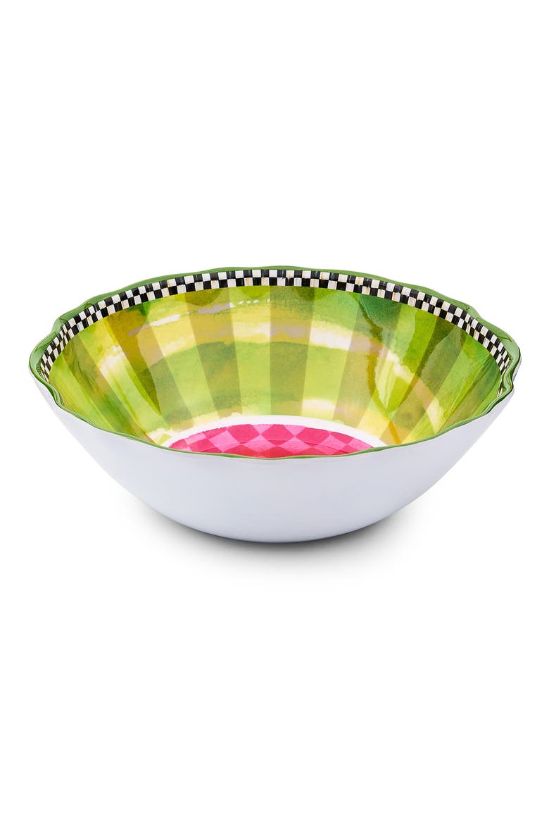 Watermelon Melamine Serving Bowl, Main, color, GREEN