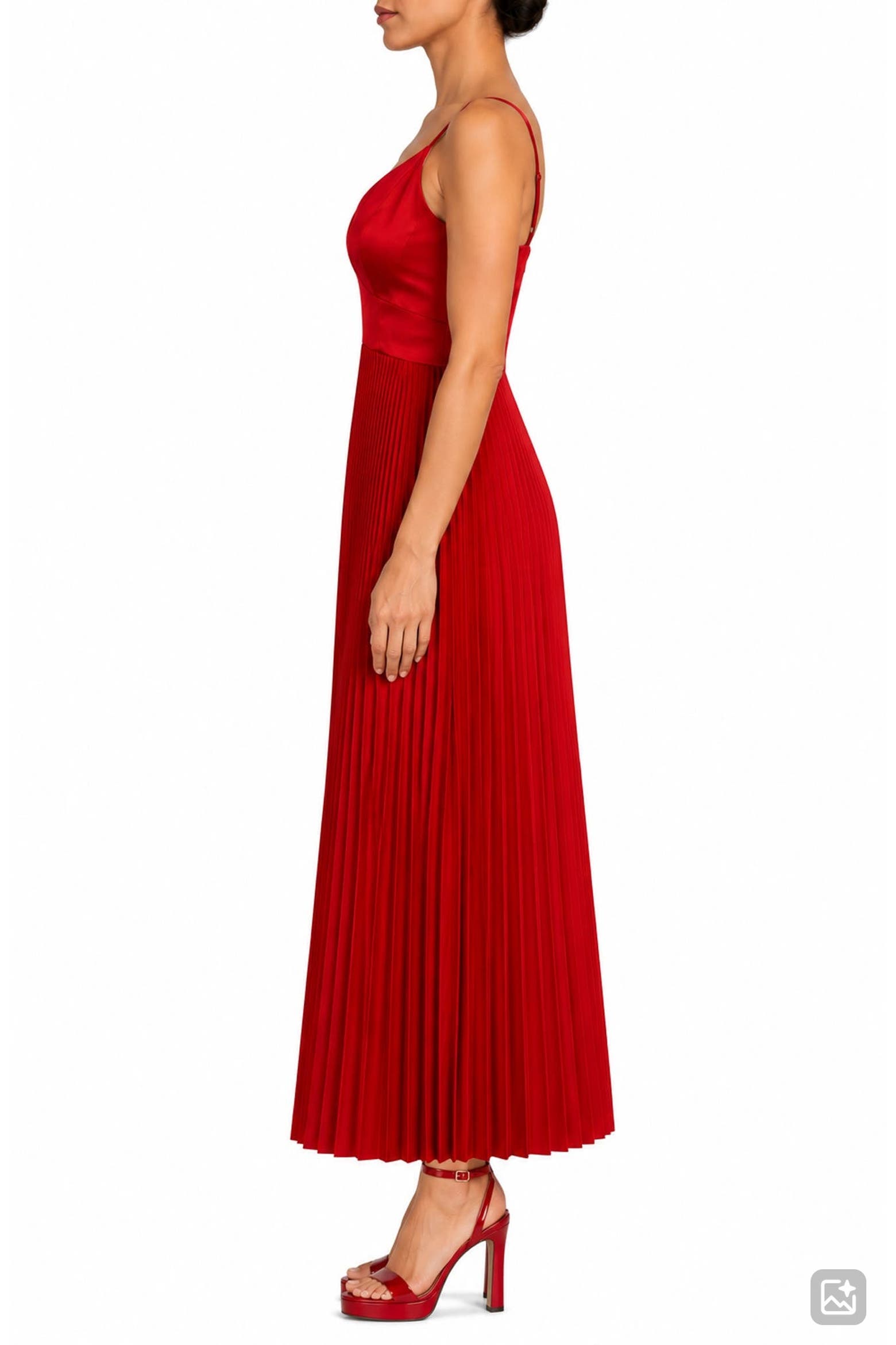 Spaghette Mat Nicole Miller Pleated Satin Dress (Women) | Nordstromrack