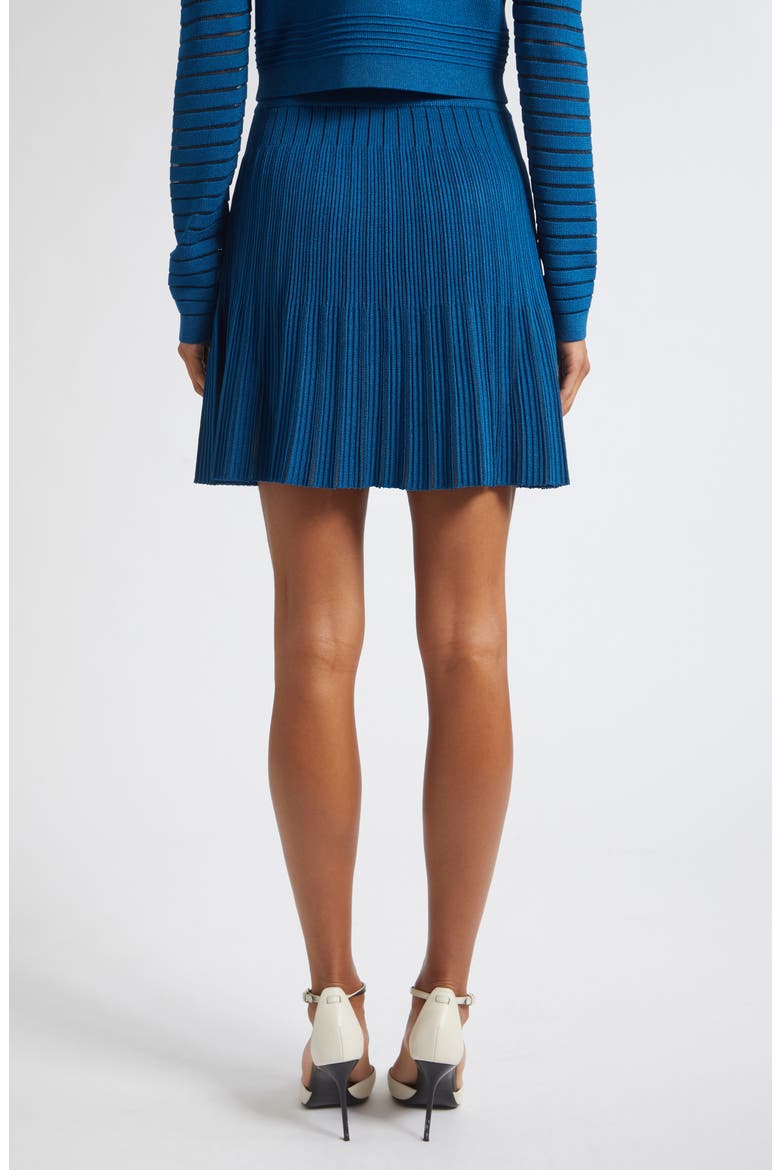 Mesh Stripe Mini Sweater Skirt, Alternate, color, 6BR NIGHT BLUE