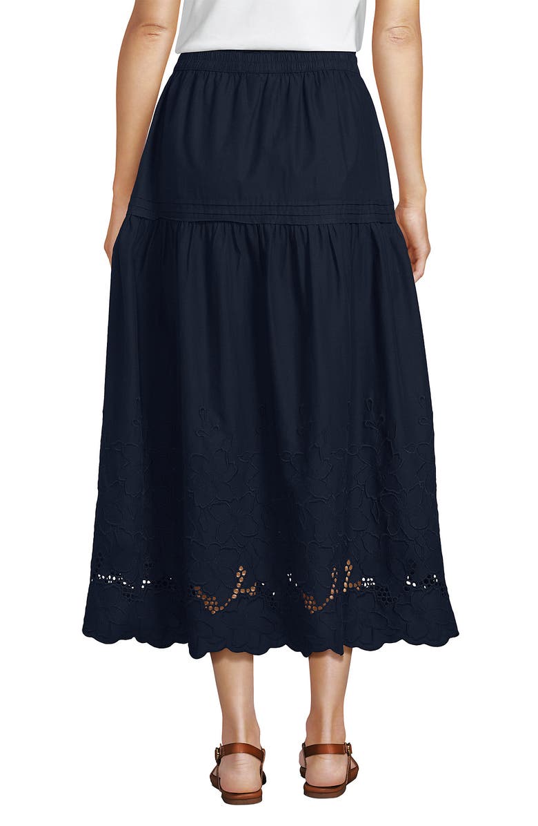 Lands' End Voile Eyelet Maxi Skirt, Alternate, color, Radiant Navy