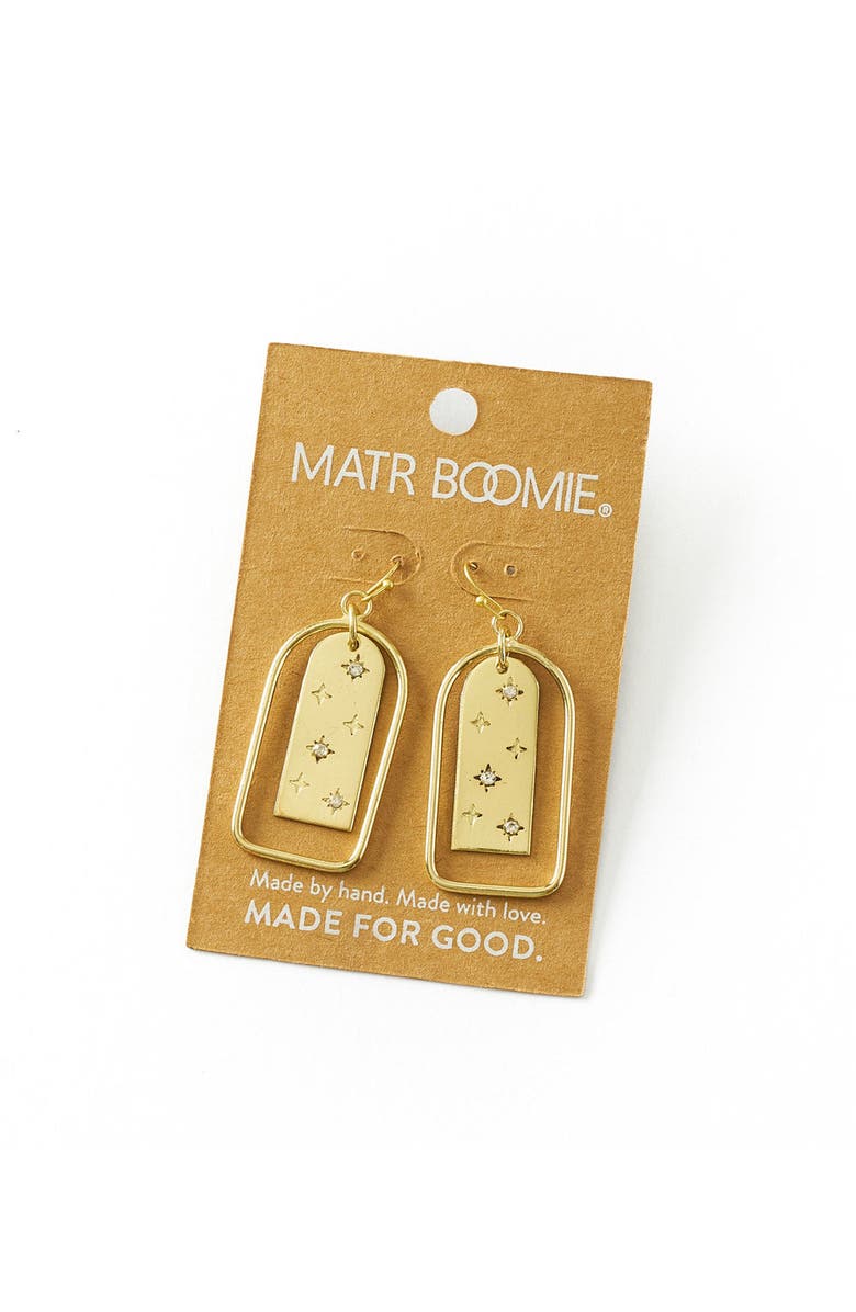 Matr Boomie Sitara Starry Archway Earrings, Alternate, color, Gold