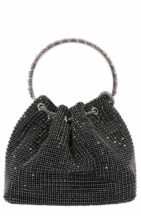 Rhinestone Ring Handle Bag