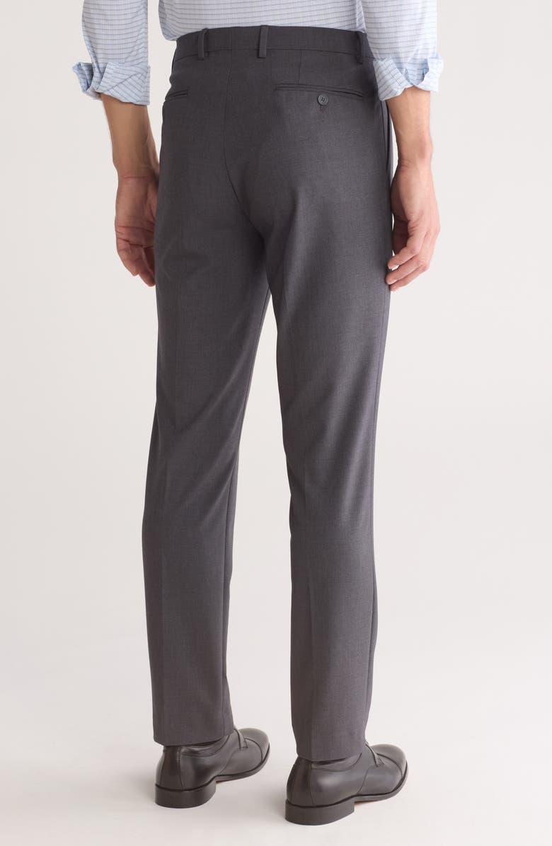 Calvin Klein Slim Fit Flat Front Dress Pants, Alternate, color, Charcoal/ Grey