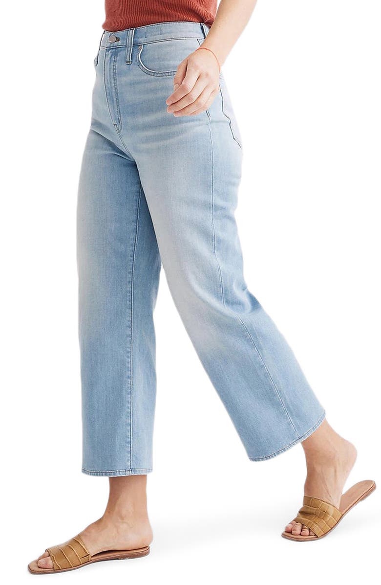Madewell Wide Leg Crop Jeans, Alternate, color,