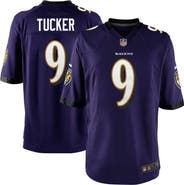 Nike Youth Nike Justin Tucker Purple Baltimore Ravens Game Jersey