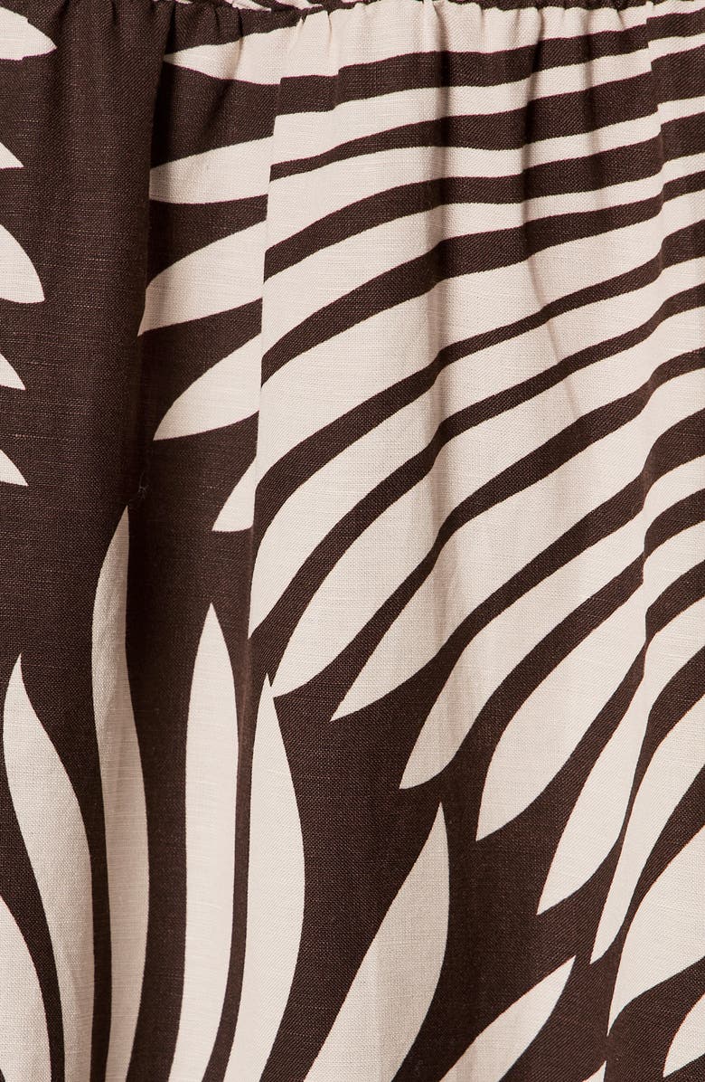 Sanctuary Palm Print Linen Blend Dress, Alternate, color, Mesa Palm