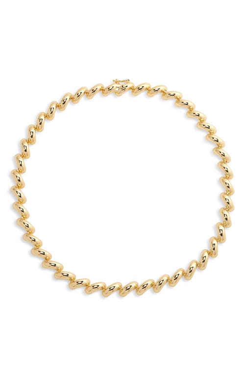 Lie Studio Lié Studio Twisted Chain Necklace In Gold