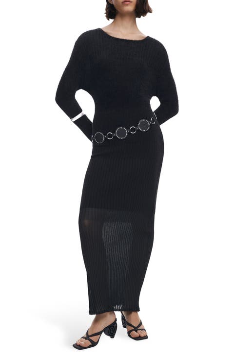 Long Sleeve Sweater Maxi Dress