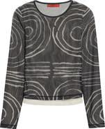 Eckhaus Latta Duet Double Layer Micromesh Long Sleeve Top