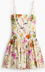 H&M Flared-skirt Cotton Strappy Dress