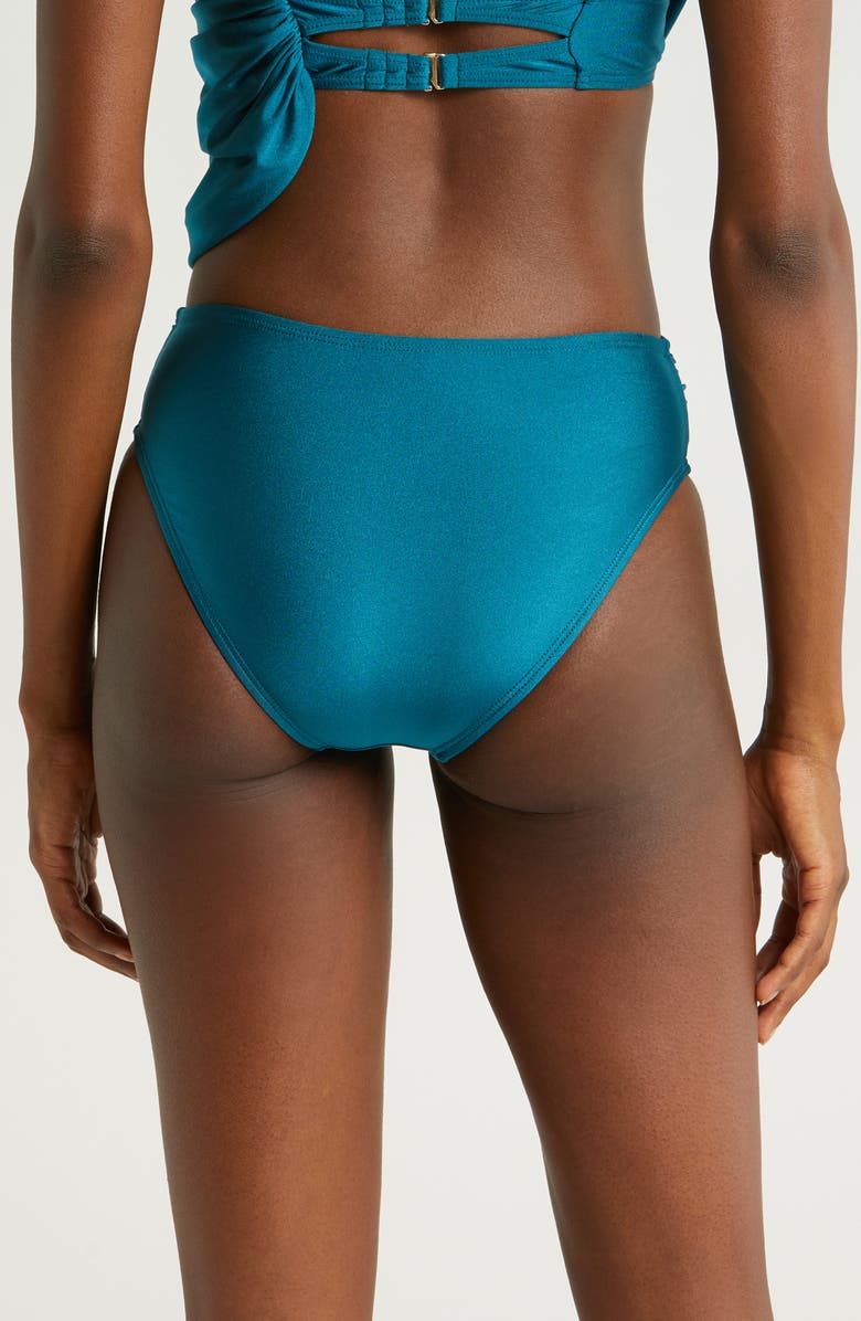 Villa Fresca Draped High Waist Bikini Bottoms, Alternate, color,