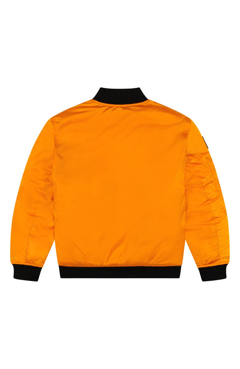 Andy & Evan x SPACEONE Kids' Reversible Bomber Jacket, Alternate, color, Orion Orange