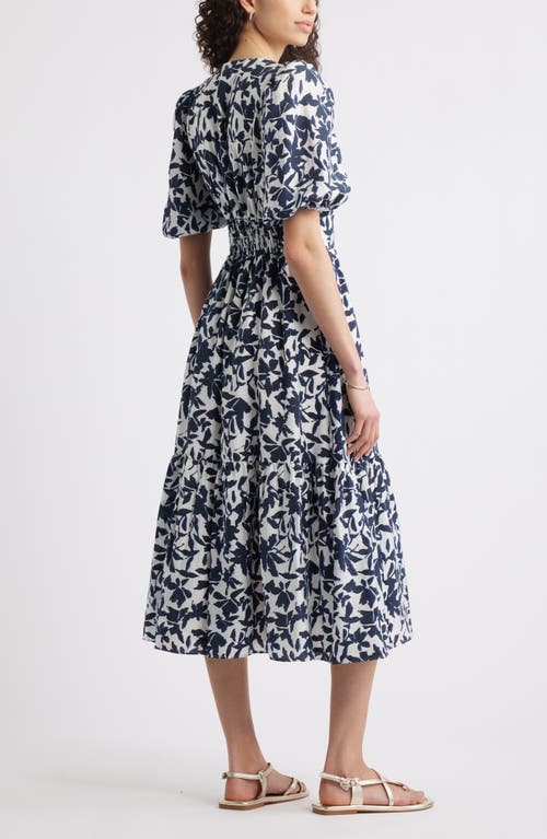 Caslon ® Twist Detail Allover Print Midi Dress In Multi