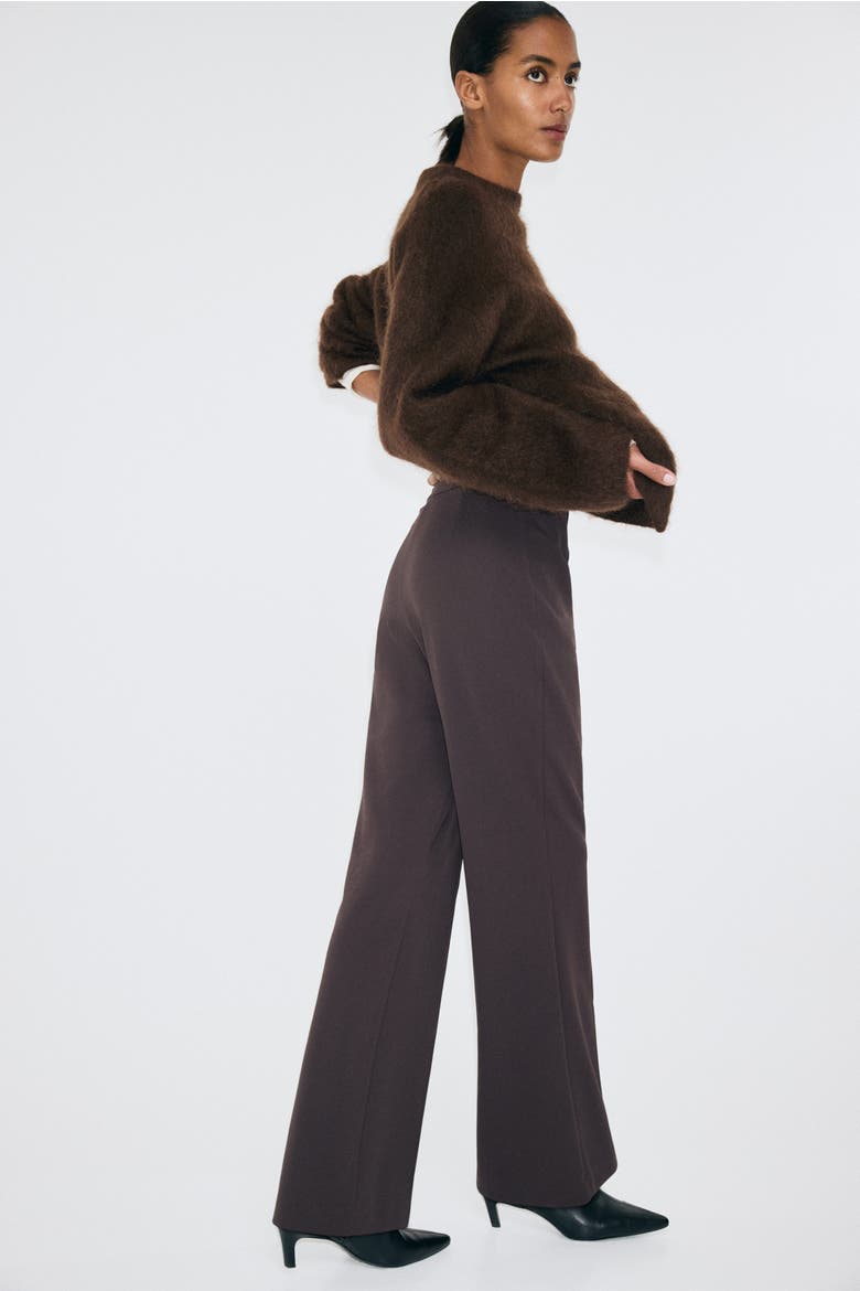 Bootcut Crease-front Trousers, Alternate, color, Dark brown
