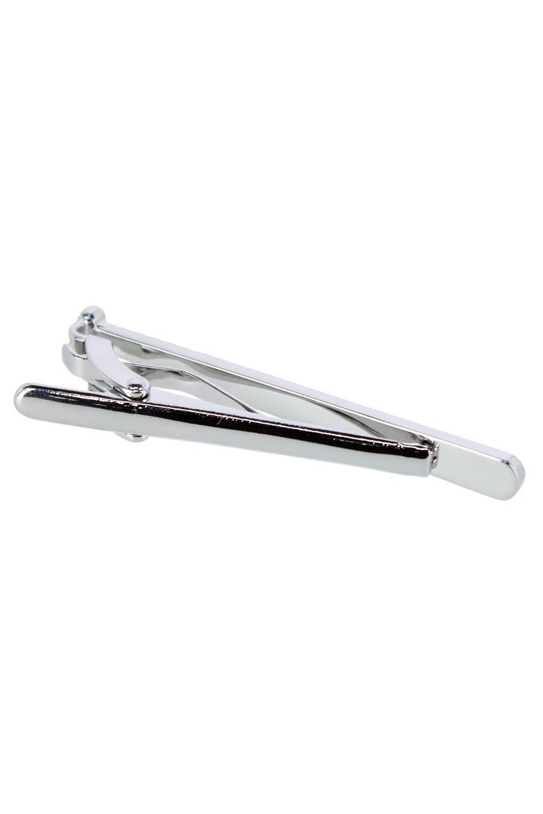 Home Run Baseball Bat Silver Tie Bar, Alternate, color, Antique Silver