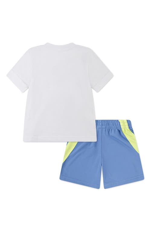 Nike Kids' On The Move Logo Graphic T-shirt & Shorts Set In Blue Beyond
