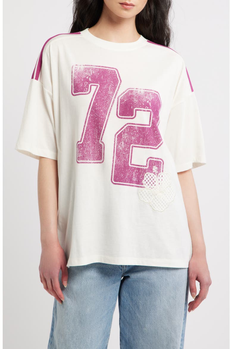 72 Floral Graphic T-Shirt, Main, color, MARSHMALLOW