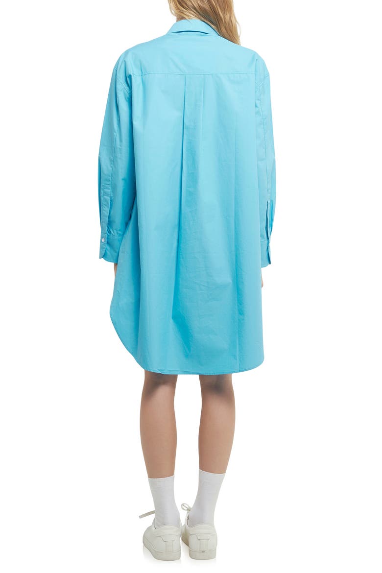 Classic Collar Shirtdress, Alternate, color, CERULEAN