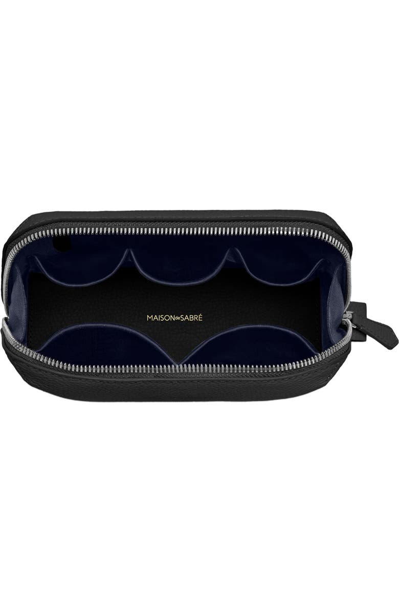 MAISON de SABRÉ Leather Tech Pouch, Alternate, color, Black Caviar