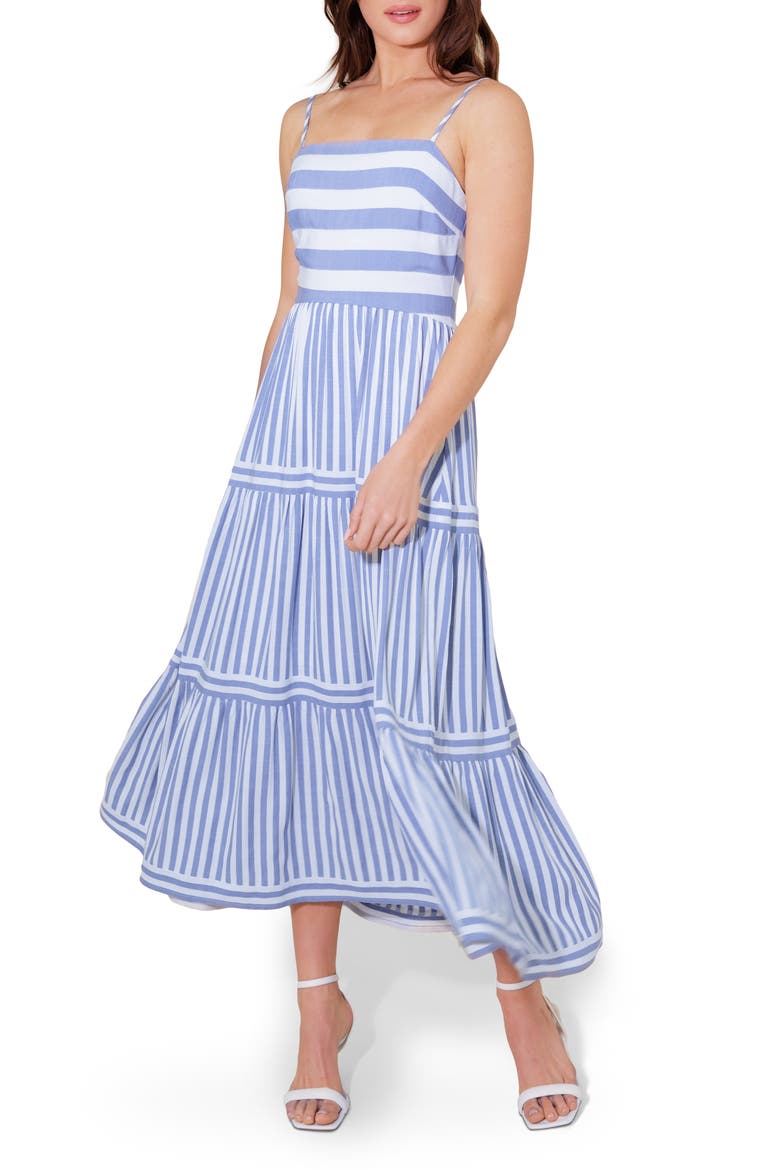 Stripe Maxi Sundress, Main, color, BLUE/ WHITE