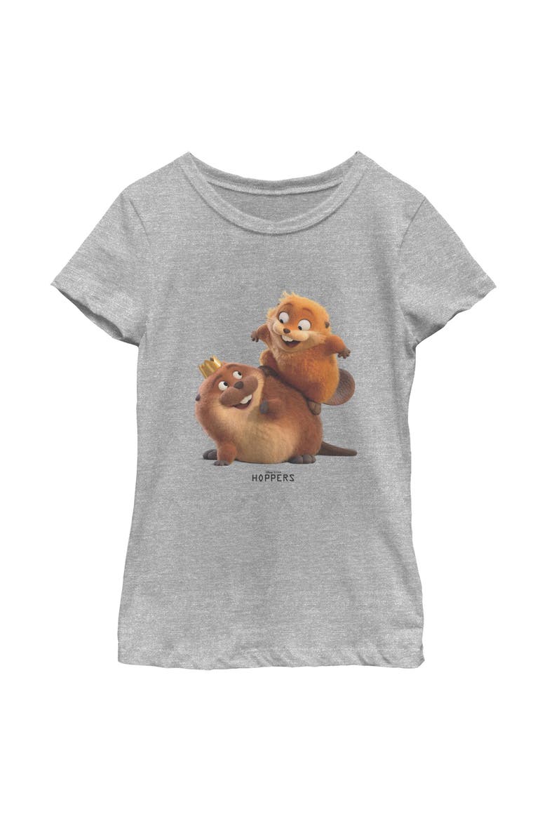 Girl's Hoppers King George and Mabel Fun  Graphic T-Shirt, Main, color, Athletic Heather