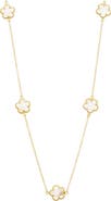Juvell Mother-of-Pearl Flower Station Necklace