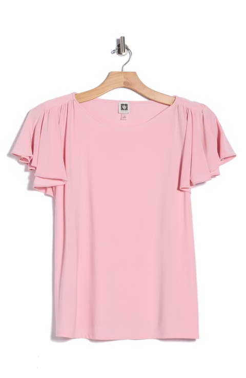 Cascade Flutter Sleeve Top (Plus)