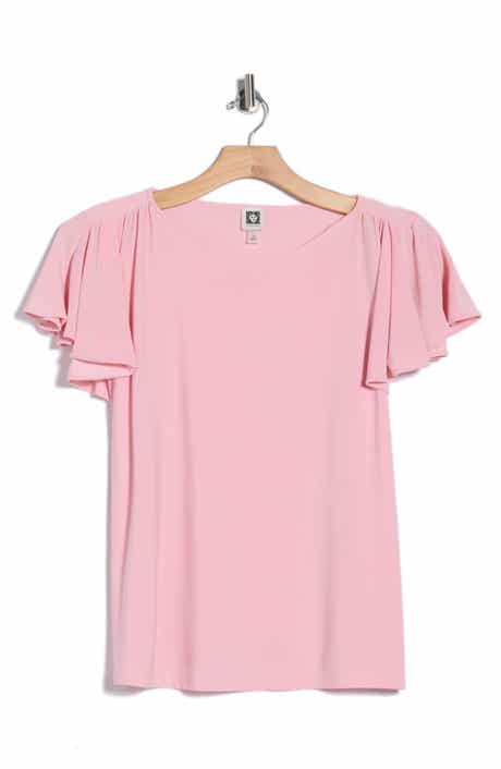 Anne Klein Cascade Flutter Sleeve Top