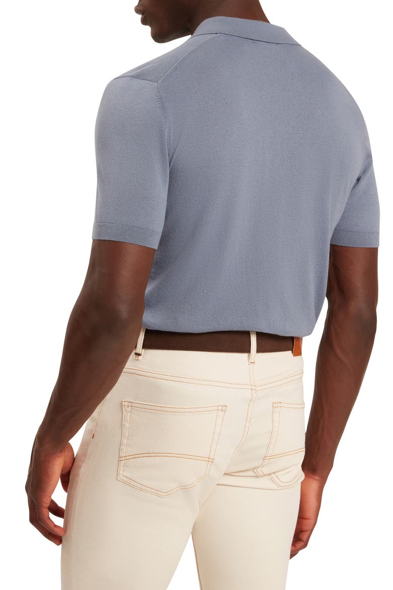 Givrans Zip Polo Sweater, Alternate, color, TEAL-BLUE