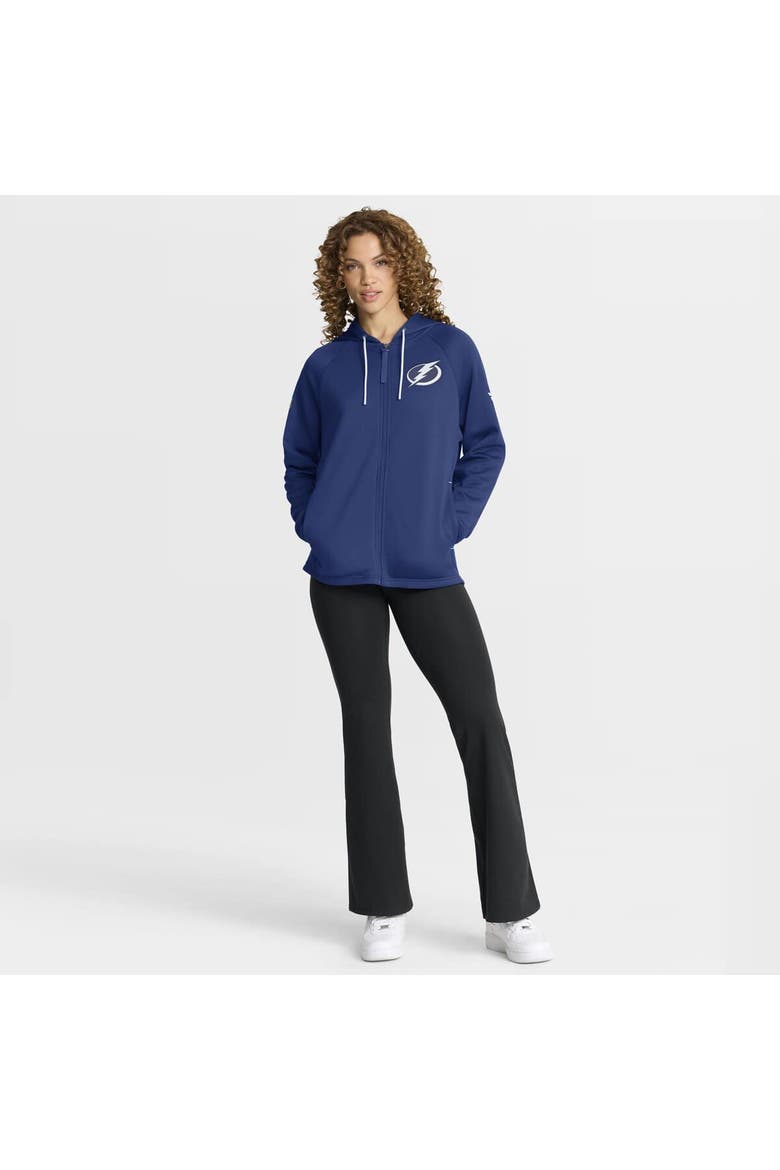 Women's Fanatics Blue Tampa Bay Lightning Authentic Pro Rink Raglan Full-Zip Hoodie, Alternate, color, Blue
