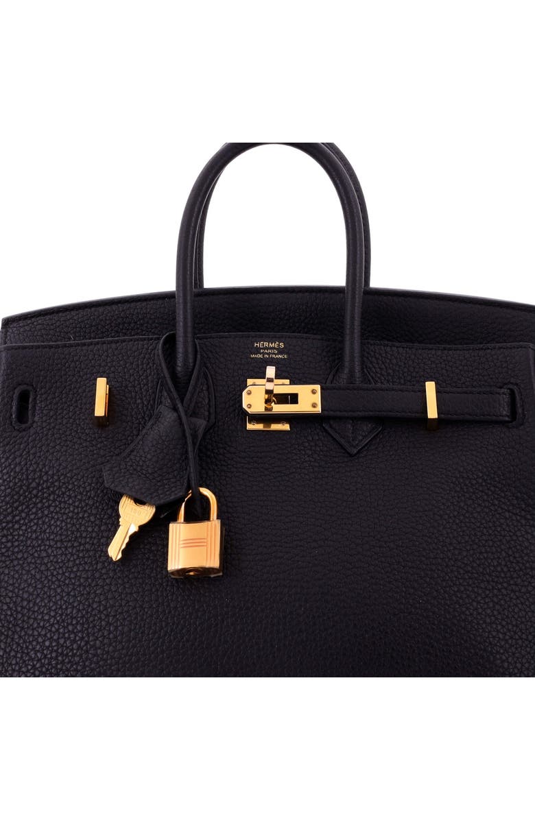 Pre-Owned Hermes Birkin Handbag Black Togo with Rose Gold Hardware 25, Alternate, color, Noir