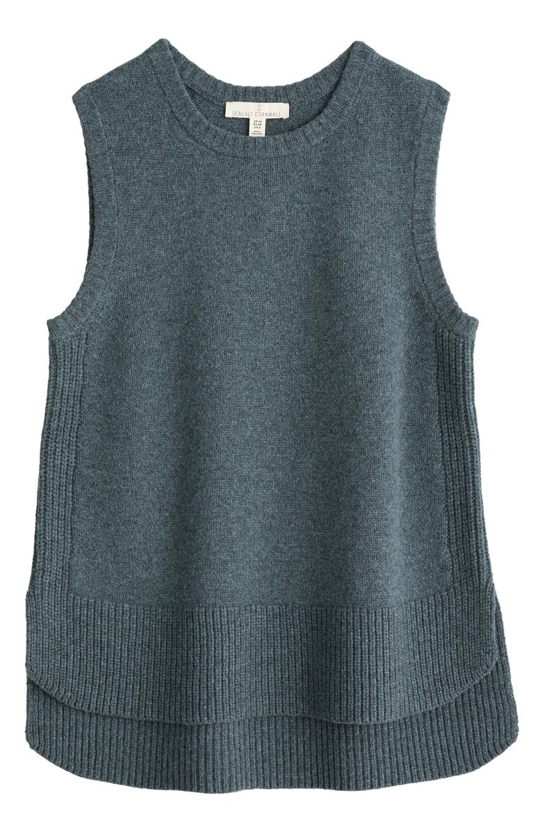 Seasalt Cornwall Coupling Merino Wool Blend Vest, Alternate, color, Knit Melange Light Nickel