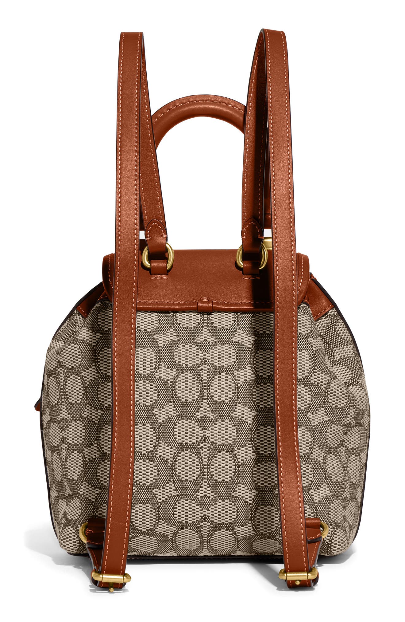 COACH Riya Signature Jacquard & Leather Backpack, Alternate, color, 