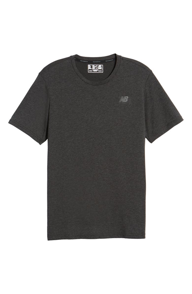 New Balance Heather Tech Crewneck T-Shirt, Alternate, color, 