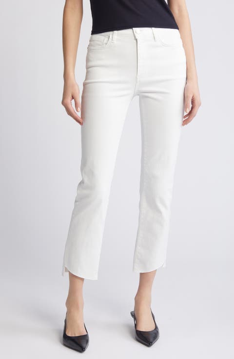 Le High Straight Cascade Raw Hem Jeans (Au Natural Clean)