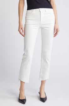 FRAME Le High Straight Cascade Raw Hem Jeans