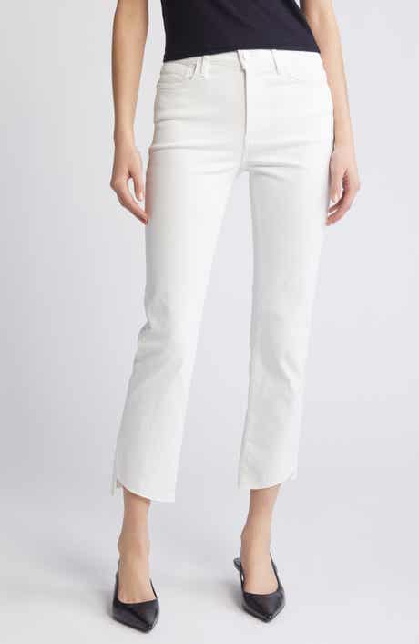 FRAME Le High Straight Cascade Raw Hem Jeans