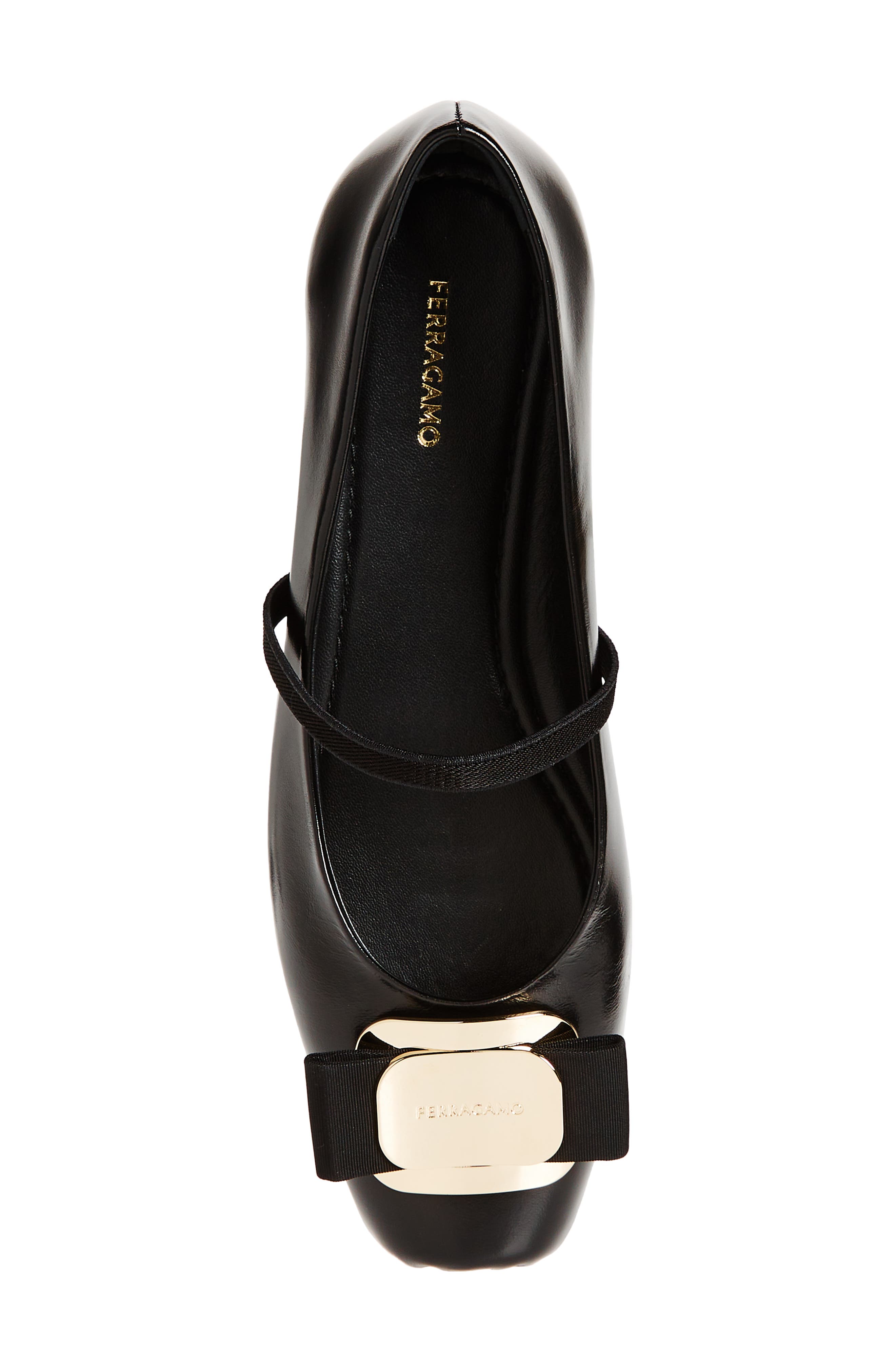 FERRAGAMO Zina Mary Jane Ballet Flat, Alternate, color, Black
