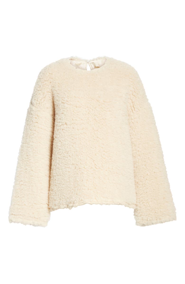 Mansur Gavriel Fuzzy Cashmere & Silk Sweater, Alternate, color,