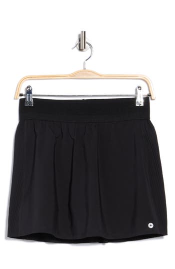 90 Degree By Reflex Lightstreme Hybrid Pleated Skort In Black
