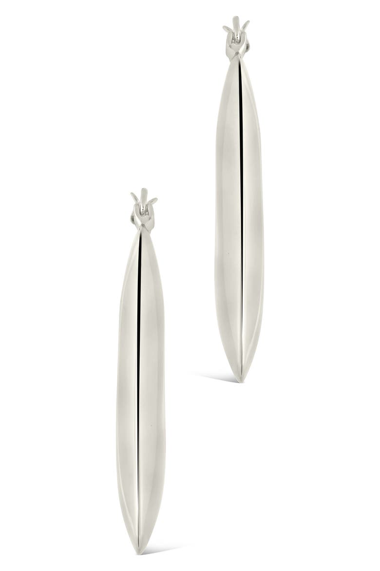 Paige Flat Tube Hoop Earrings, Alternate, color, SILVER