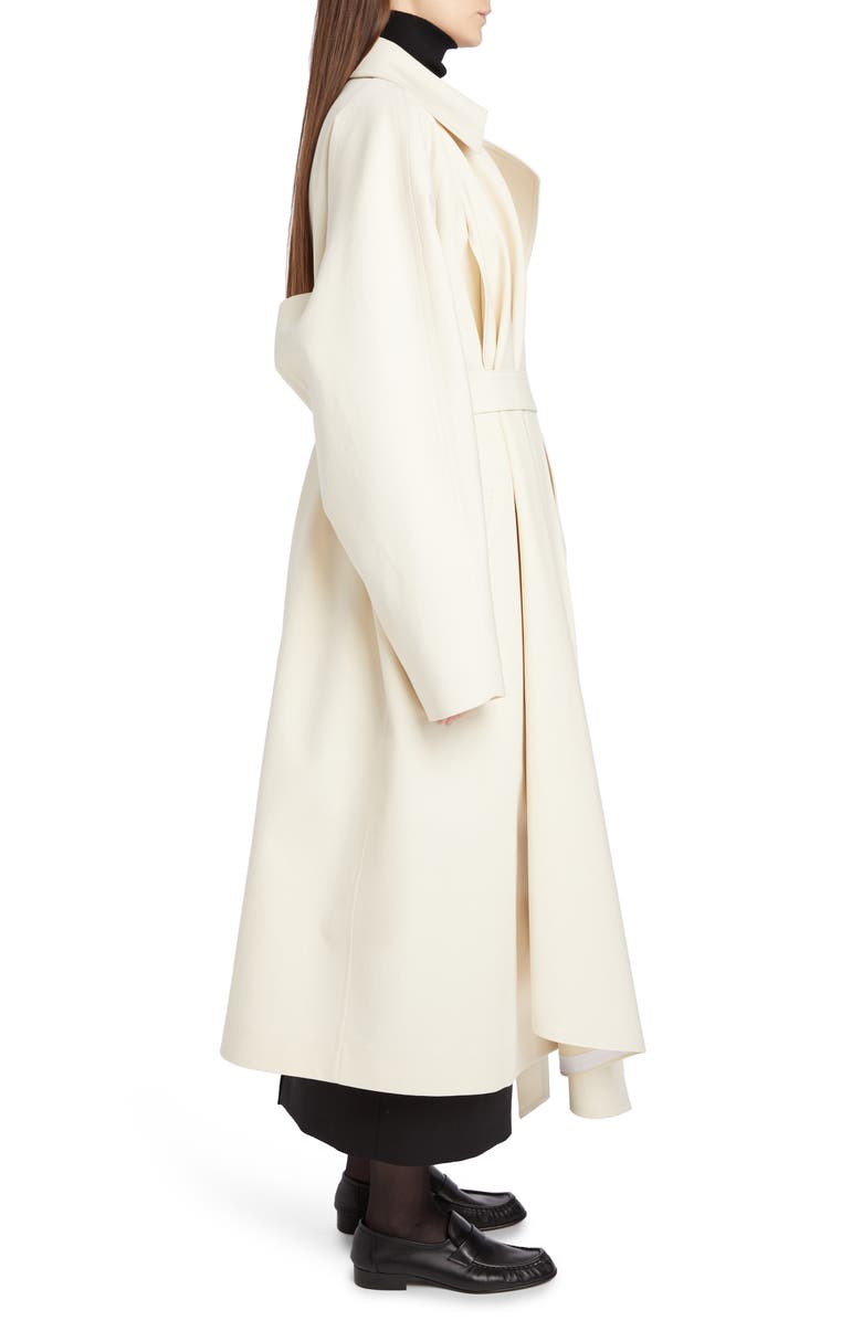 The Row Maia Oversize Bonded Wool & Cotton Trench Coat, Alternate, color, 