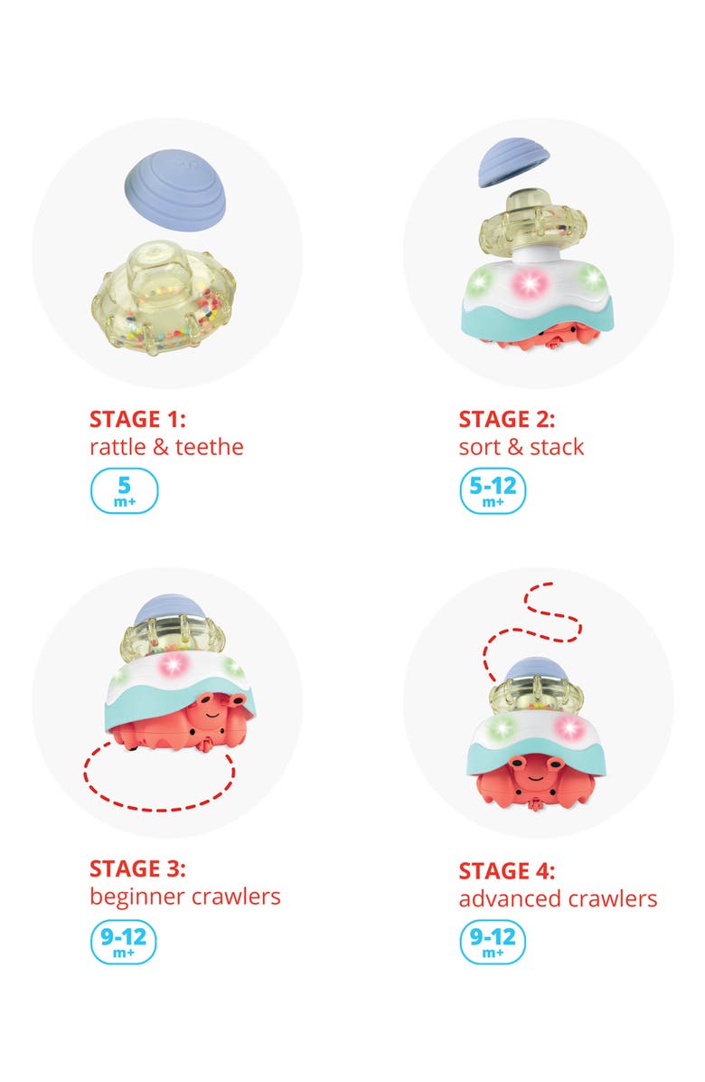 Skip Hop Stack 'n' Crawl 4-in-1 Sensory Crab Toy, Alternate, color, Multi