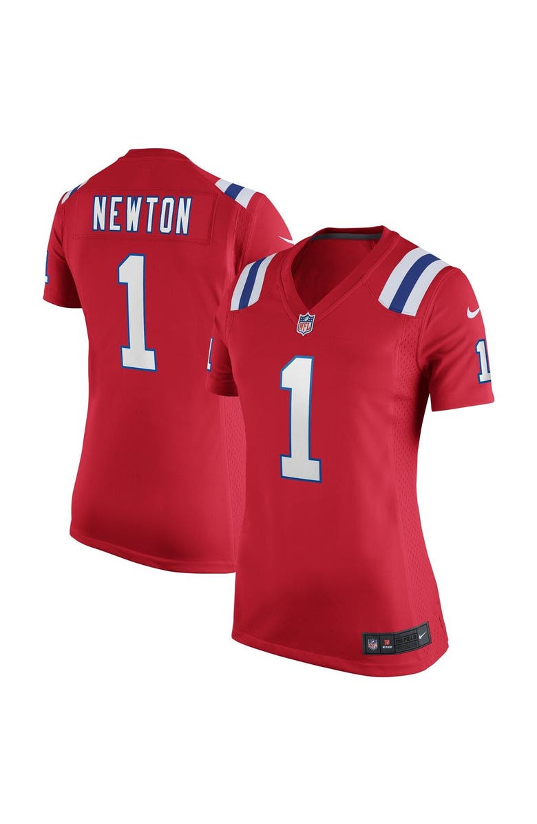 Nike Women's Nike Cam Newton Red New England Patriots Alternate Game Jersey, Main, color, 