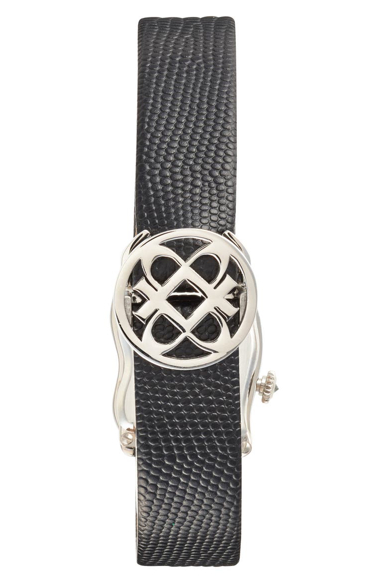 Mirage Lab Grown Diamond Leather Strap Watch, 22mm x 28mm, Alternate, color, CLASSIC