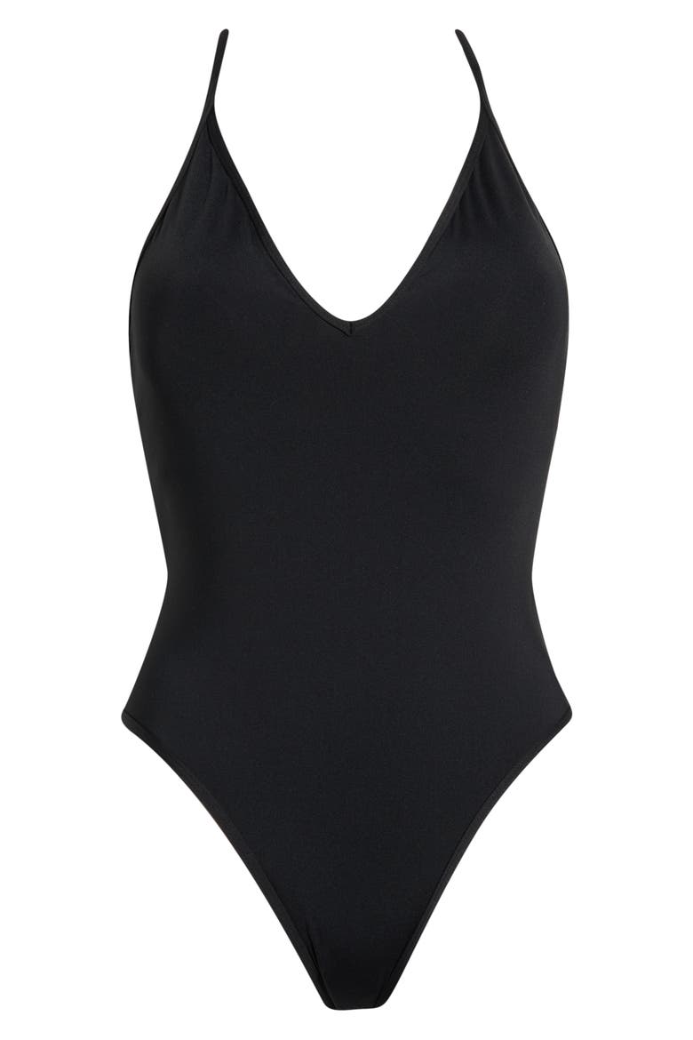 Classic Surf One-Piece Swimsuit, Alternate, color, BLACK