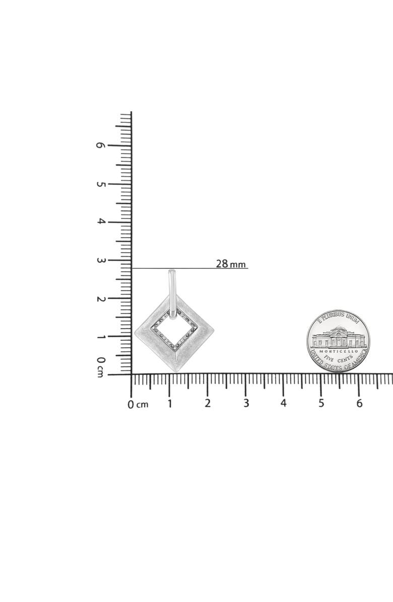 Haus of Brilliance .925 Sterling Silver Pave-Set Diamond Accent Kite Shape Pendant Necklace, Alternate, color, White