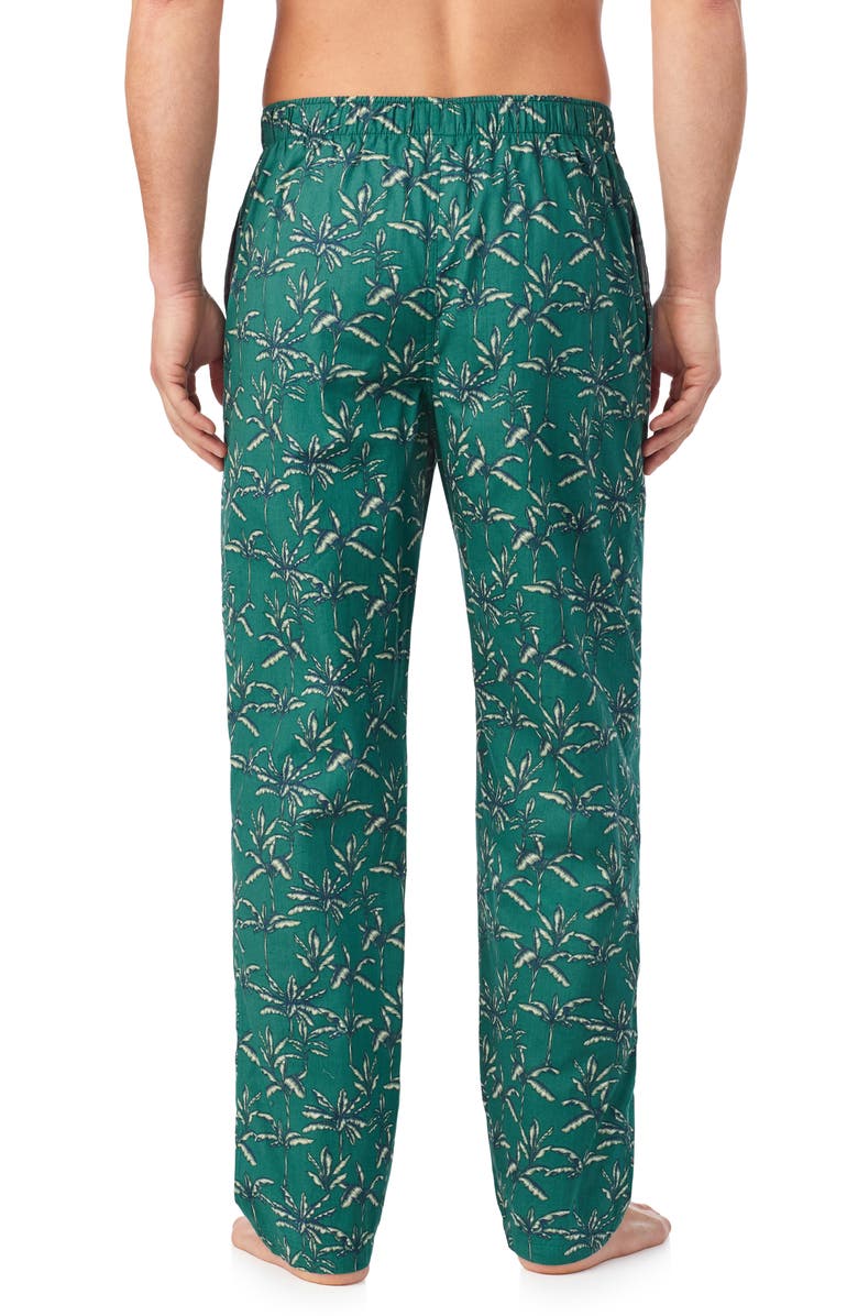 Tommy Bahama Woven Cotton Drawstring Pajama Pants, Alternate, color, Green