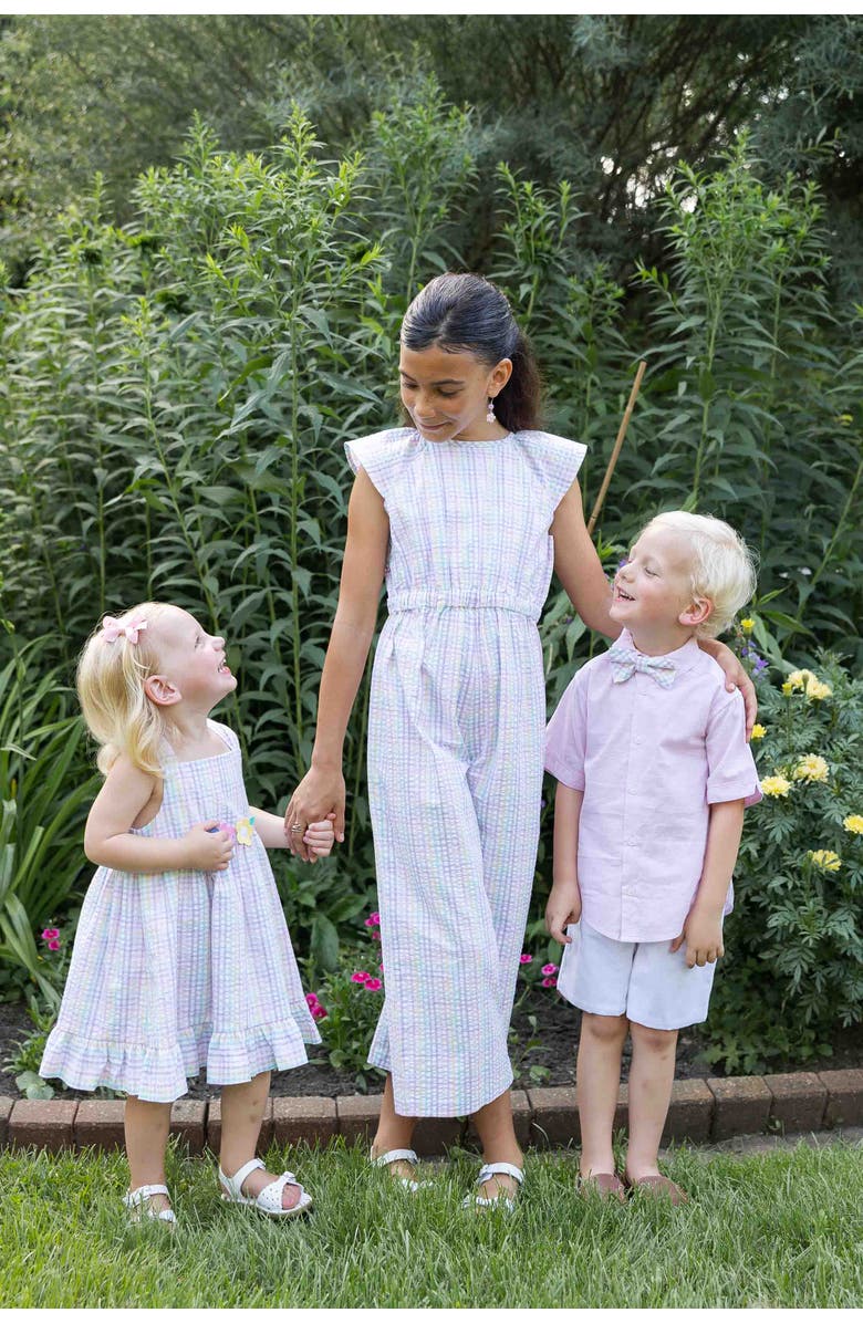 Florence Eiseman Plaid Seersucker Jumpsuit, Alternate, color, Multi