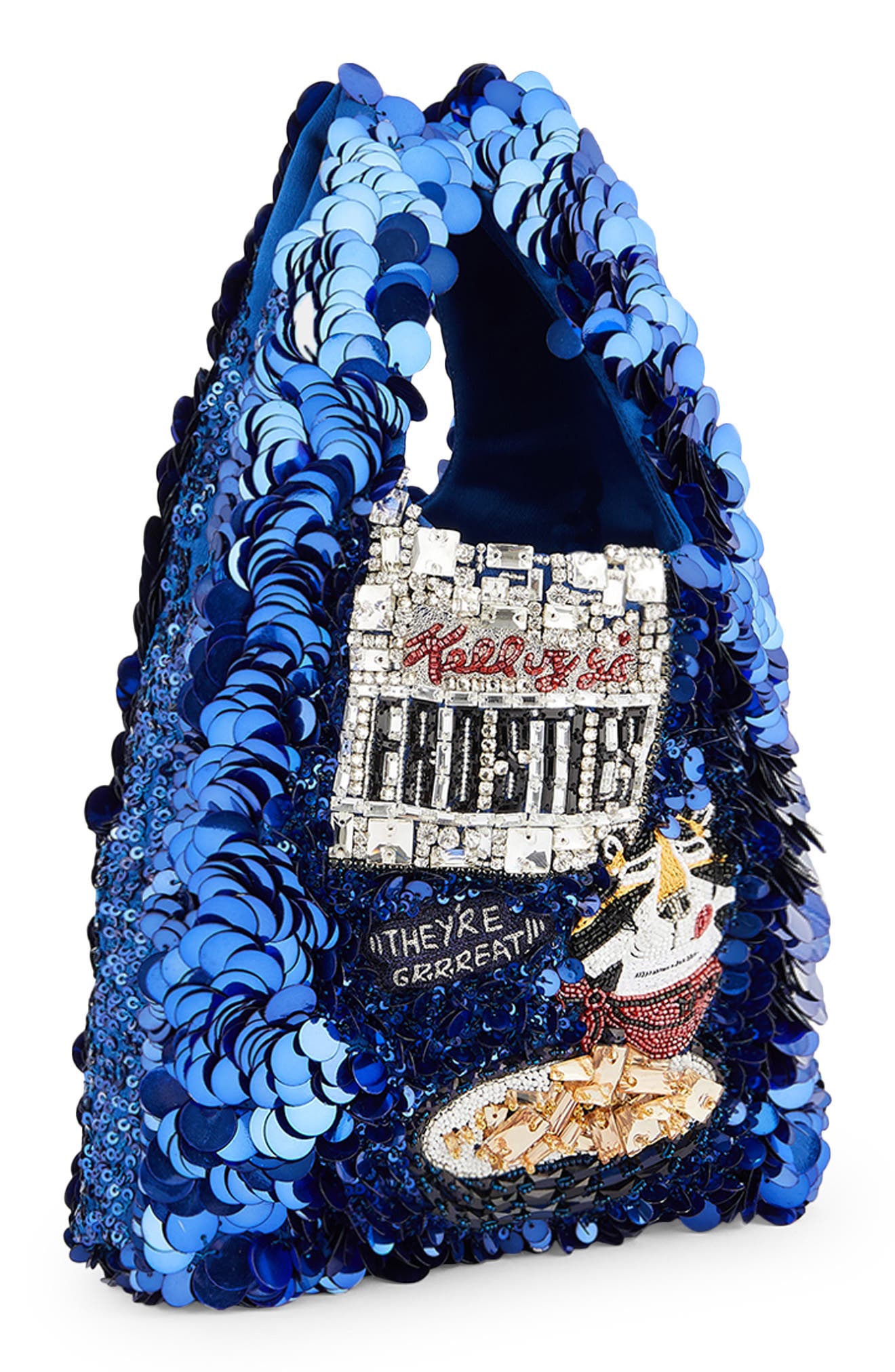 Anya Hindmarch Tony the Tiger Toasties Paillette Tote Bag, Alternate, color, 
